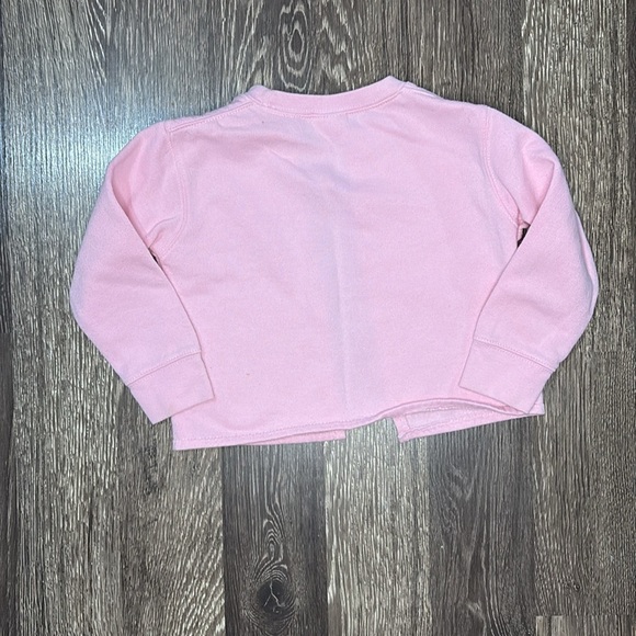 Vintage girls Pink Cardigan with Heart Patches size 4 - Picture 2 of 7